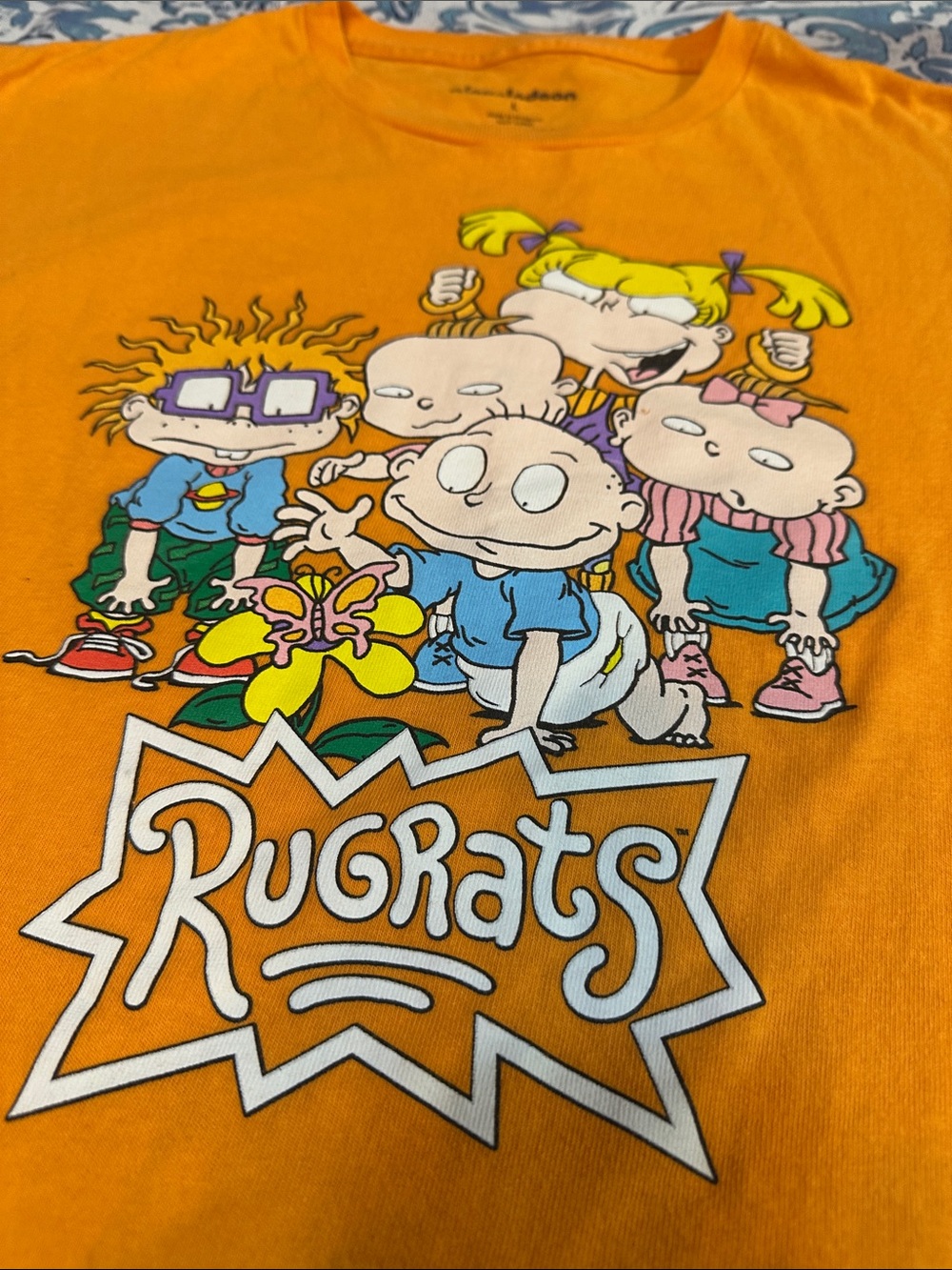 Nickelodeon Orange Rugrats Graphic Short Sleeve Tee